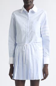 Thom Browne Classic Fit 4-Bar Cotton Oxford Button-Up Shirt