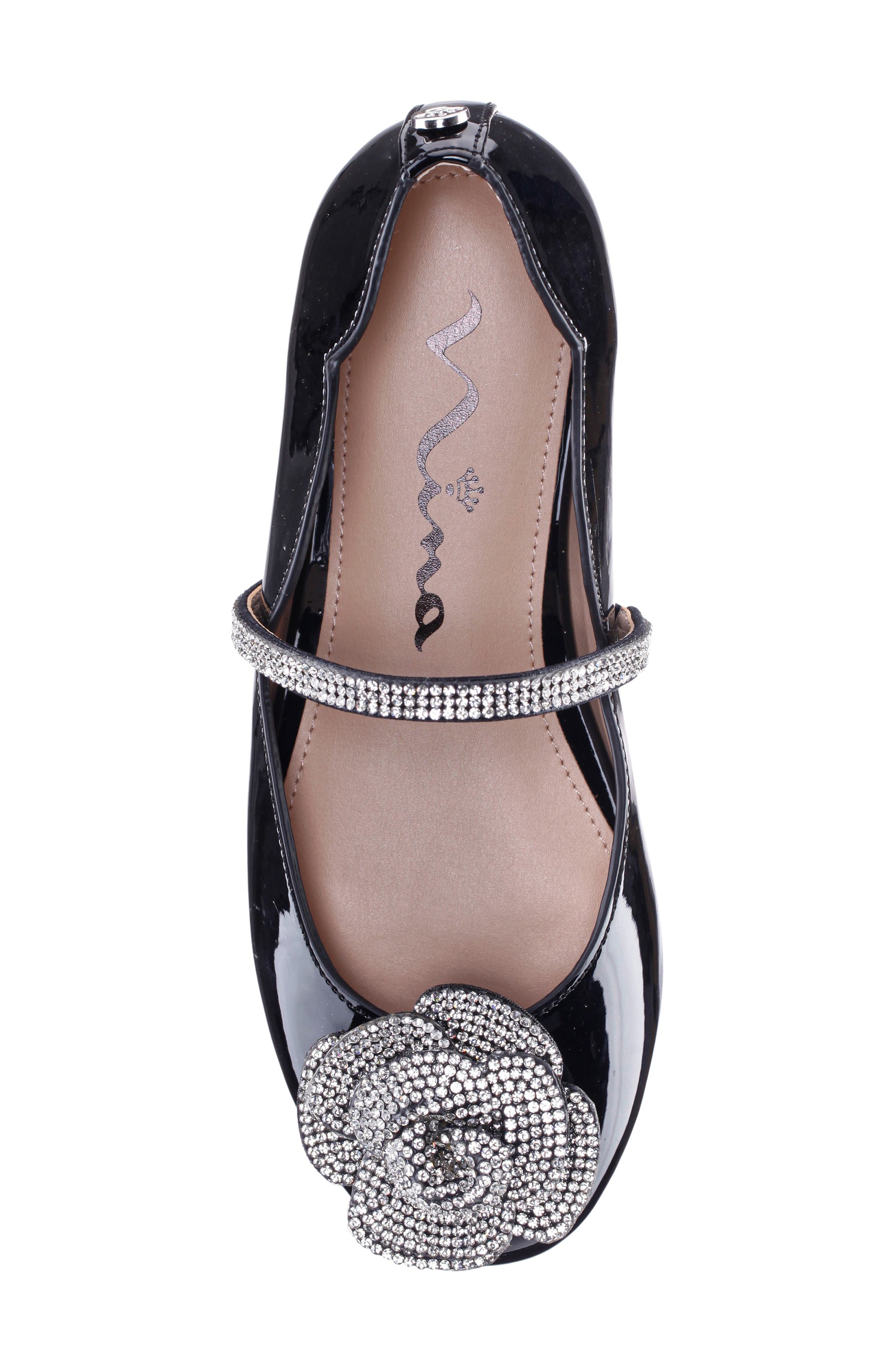 Nina Kids' Izzy Mary Jane Flat, Alternate, color, Black Patent