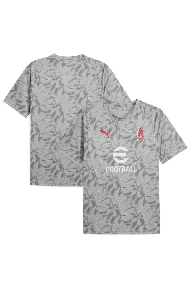 PUMA Men's Puma Gray AC Milan 2025/26 Pre-Match Training Jersey, Main, color, Gray