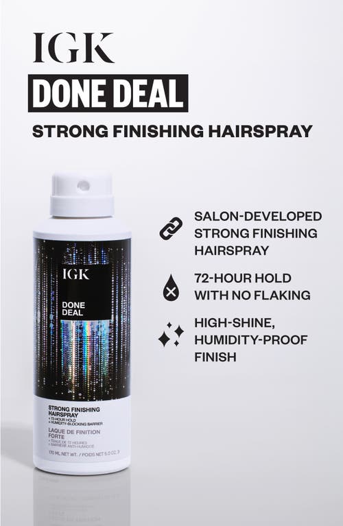 Igk Done Deal Strong Hold Hairspray In Transparent