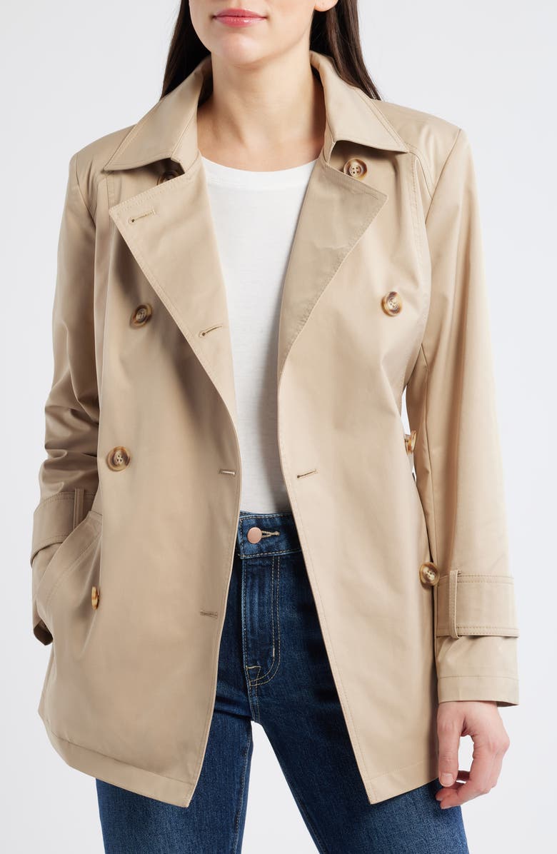 Sam Edelman Belted Trench Coat, Alternate, color, Sand