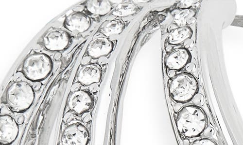 Kurt Geiger London Pavé Crystal Triple Huggie Hoop Earrings In Brown