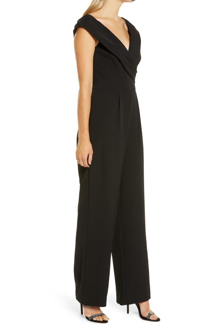 Off the Shoulder Jumpsuit, Alternate, color, BLACK