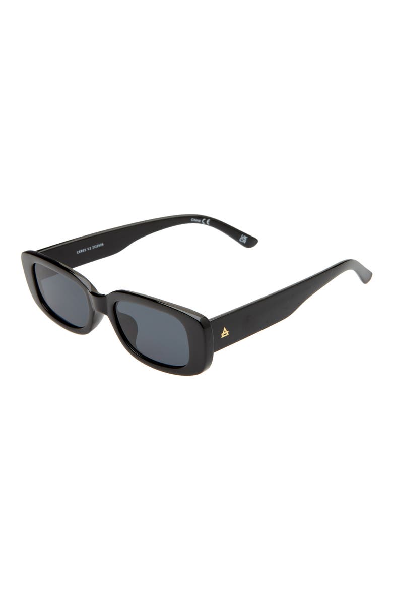 Ceres 51mm Rectangular Sunglasses, Alternate, color, BLACK / SMOKE MONO