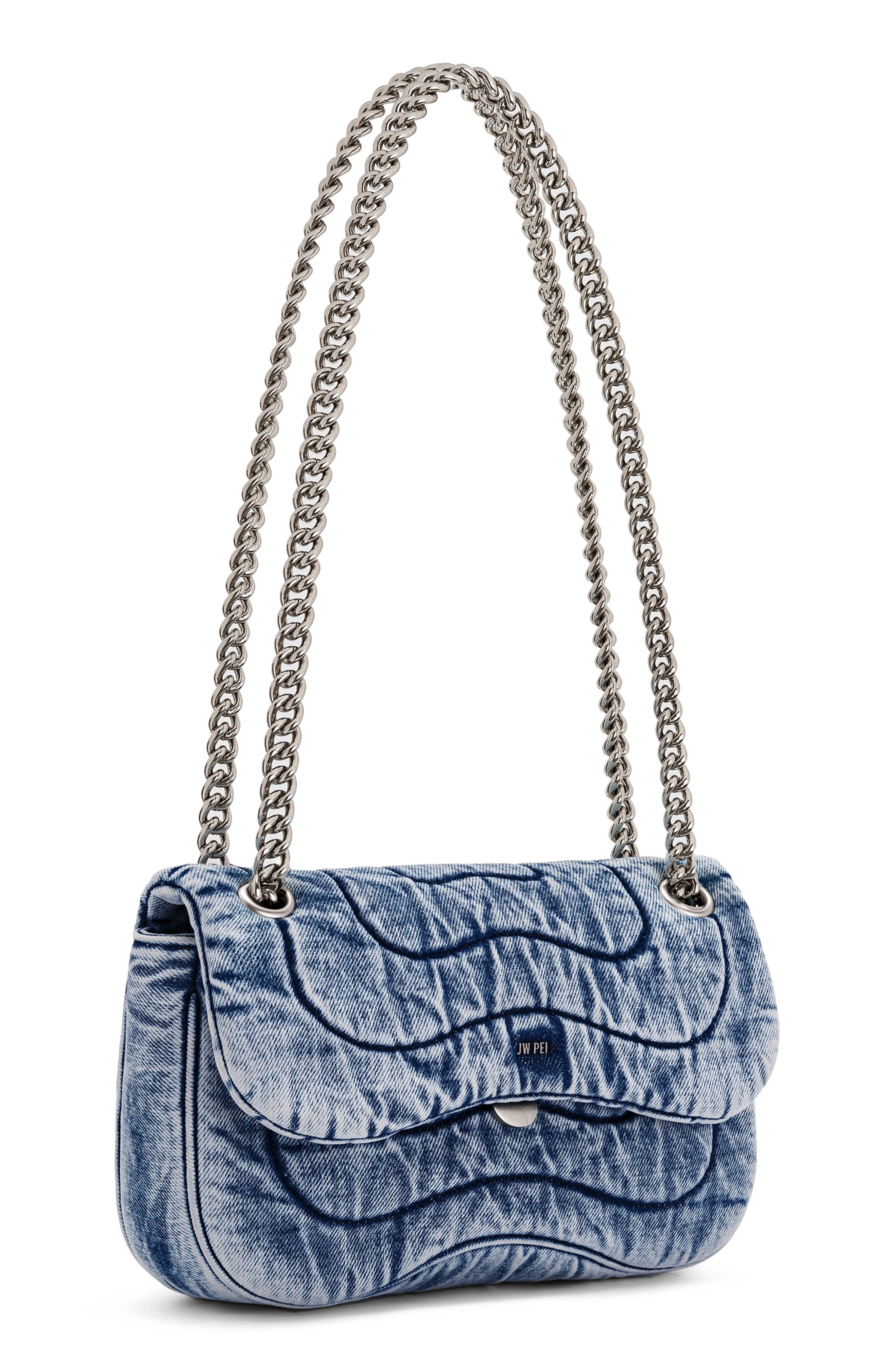 JW PEI Tina Quilted Denim Convertible Crossbody Bag, Alternate, color, 