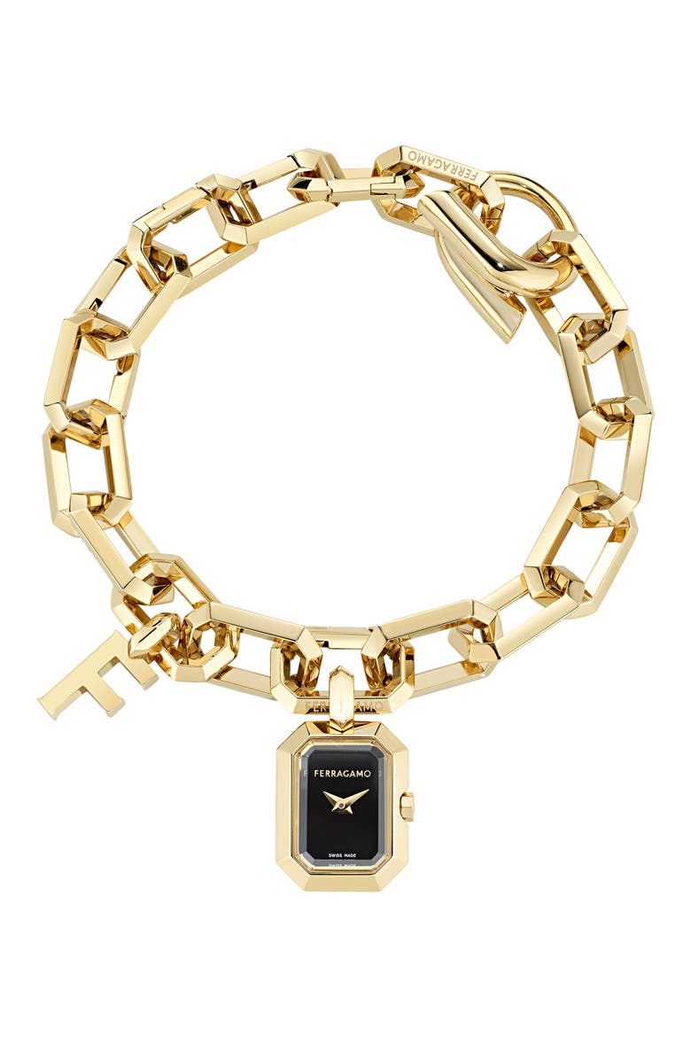 F' Charm Bracelet Watch, 16mm x 21mm (Women) | Nordstrom