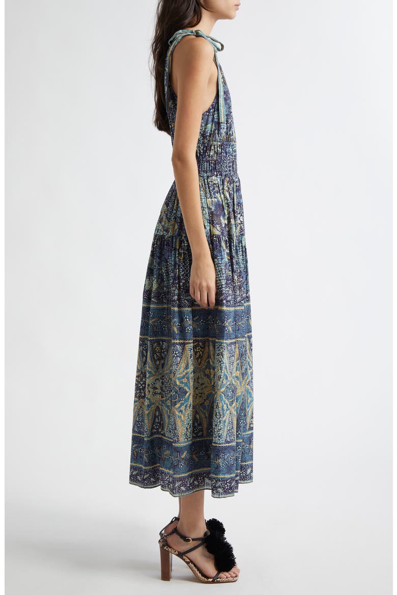 Essie Smocked Waist Sleeveless Maxi Dress, Alternate, color, PORTOFINO