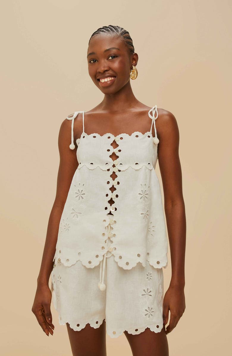 FARM Rio Flowers Richelieu Euroflax<sup>™</sup> Premium Linen Shorts, Alternate, color, 