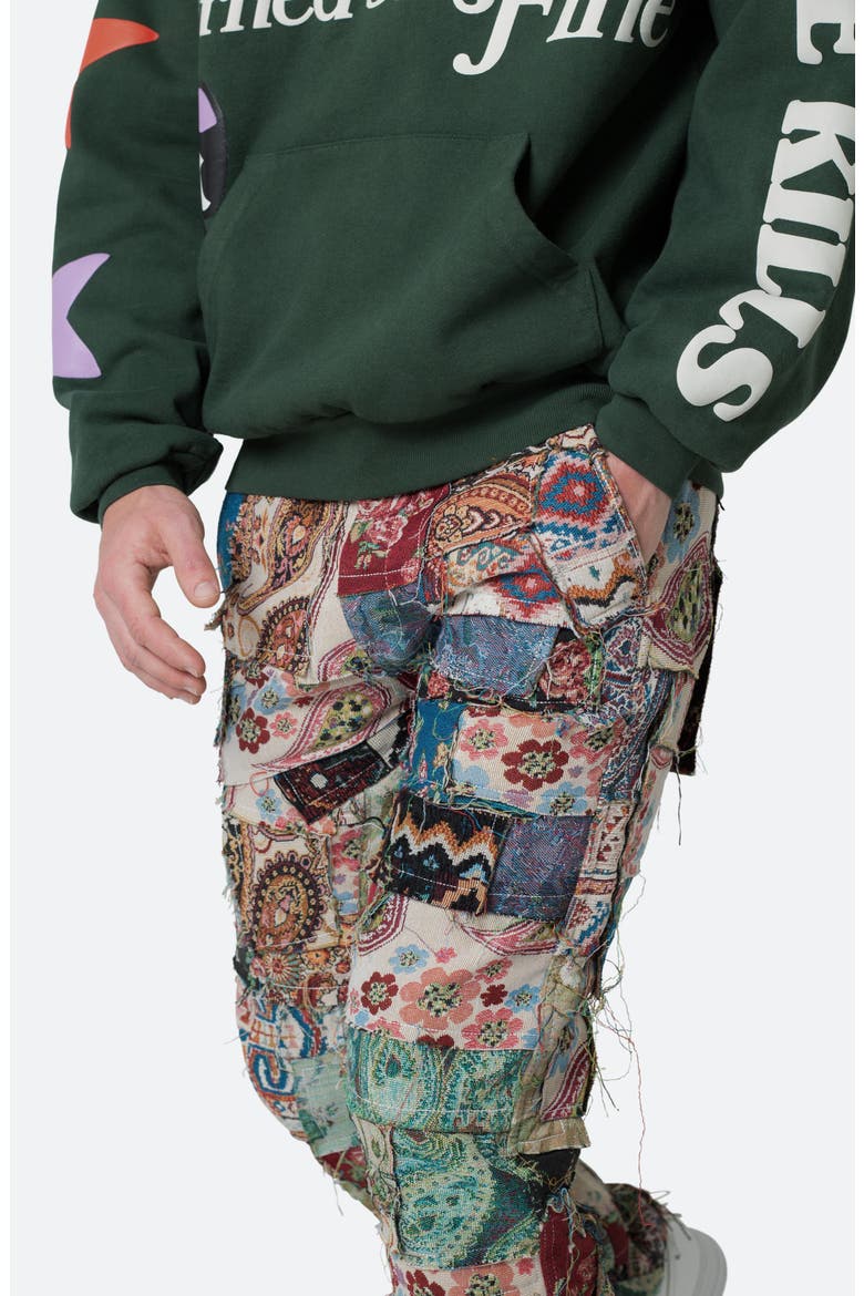 Panel Blanket Straight Leg Pants, Alternate, color, GREEN MULTI