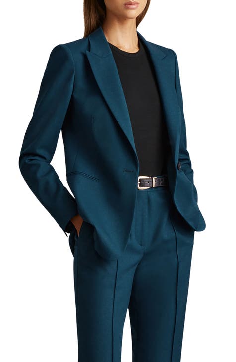 Blue green blazer sale