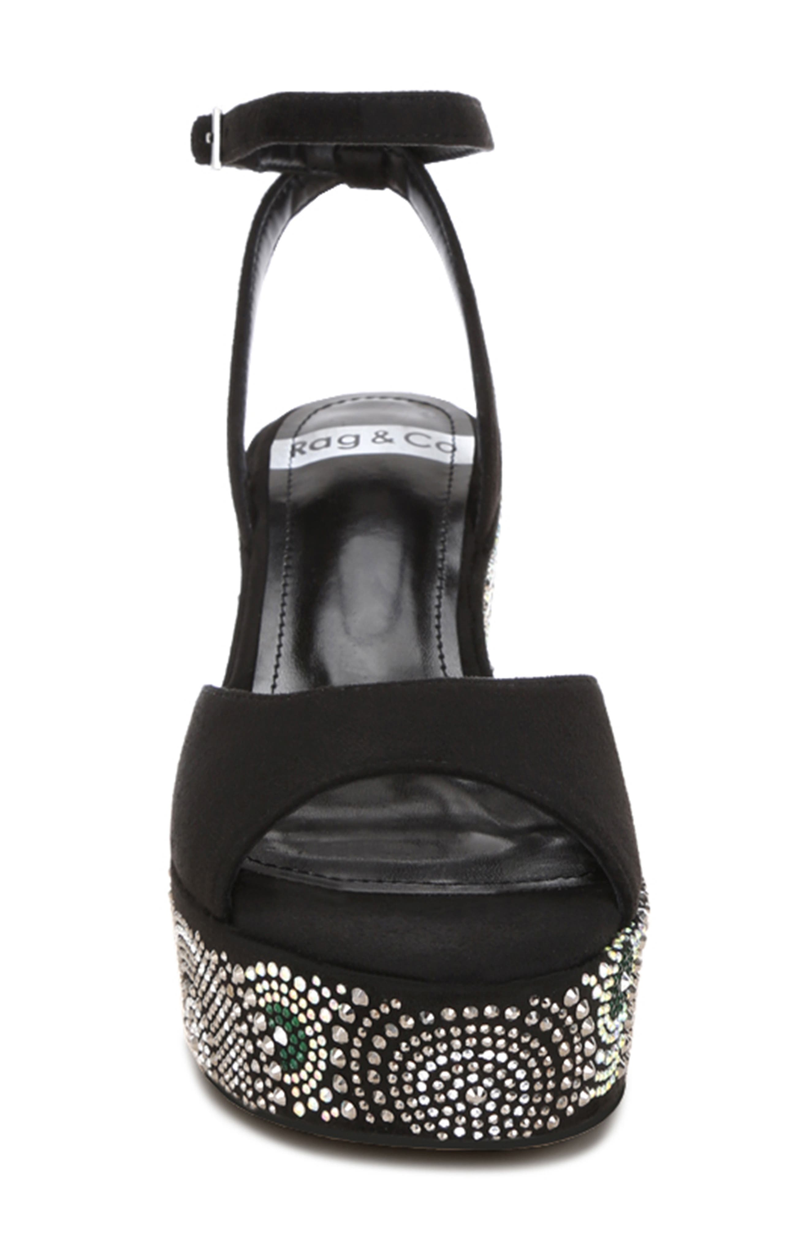 Mandala Wedge Sandal, Alternate, color, BLACK SUEDE
