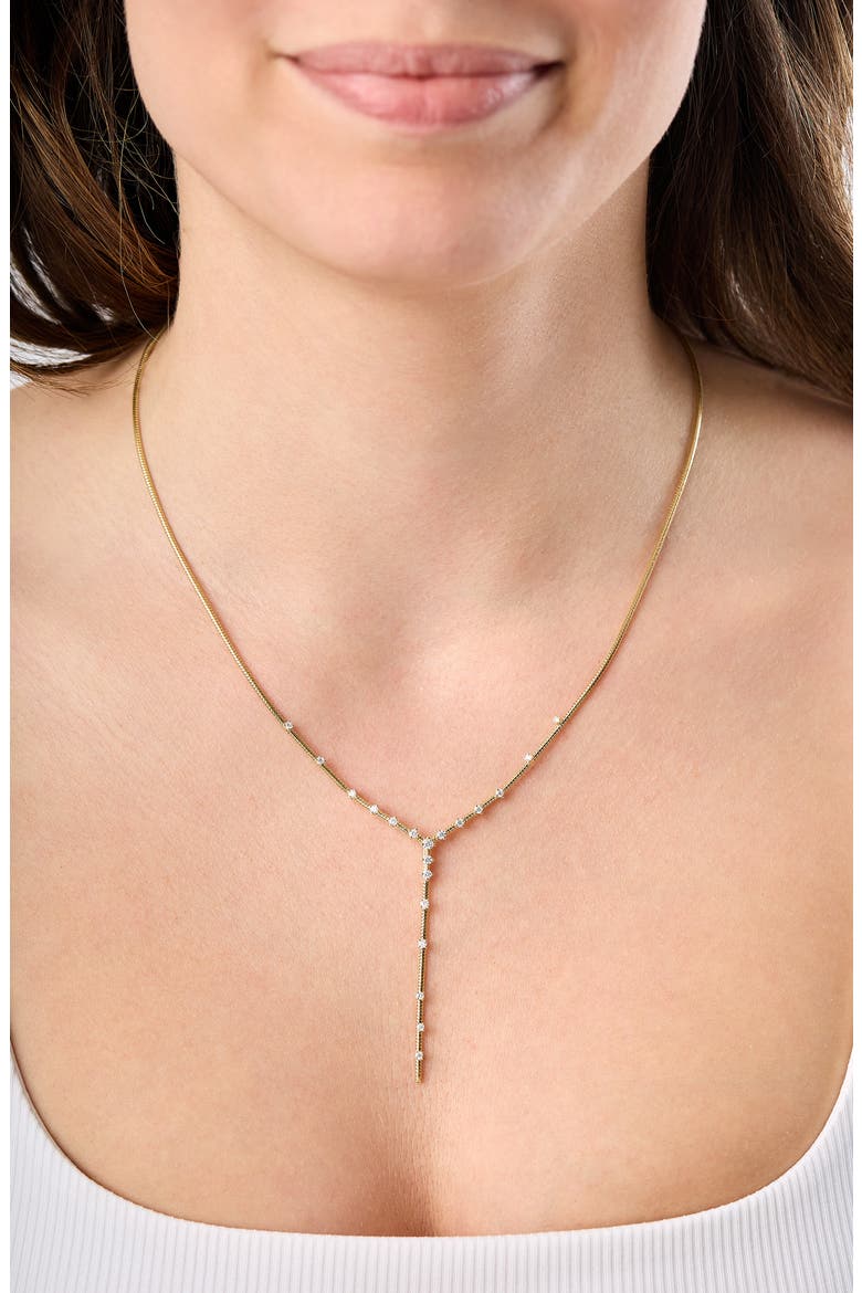 18K Gold Solstice Diamond Y-Necklace (Online Trunk Show), Alternate, color, YELLOW