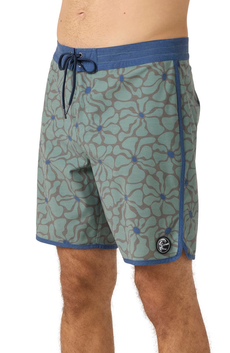 O'Neill OG Print Scallop Swim Trunks, Alternate, color, Seagrass