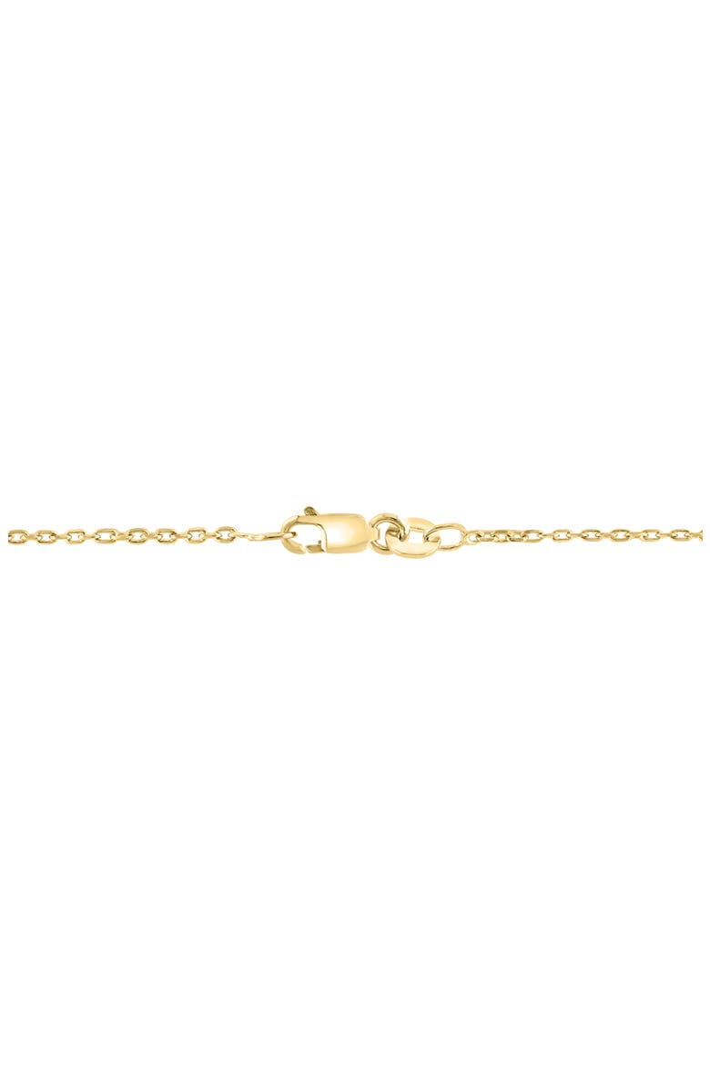 14K Yellow Gold Emerald & Pavé Diamond Pendant Necklace - 0.09 ctw, Alternate, color, GREEN