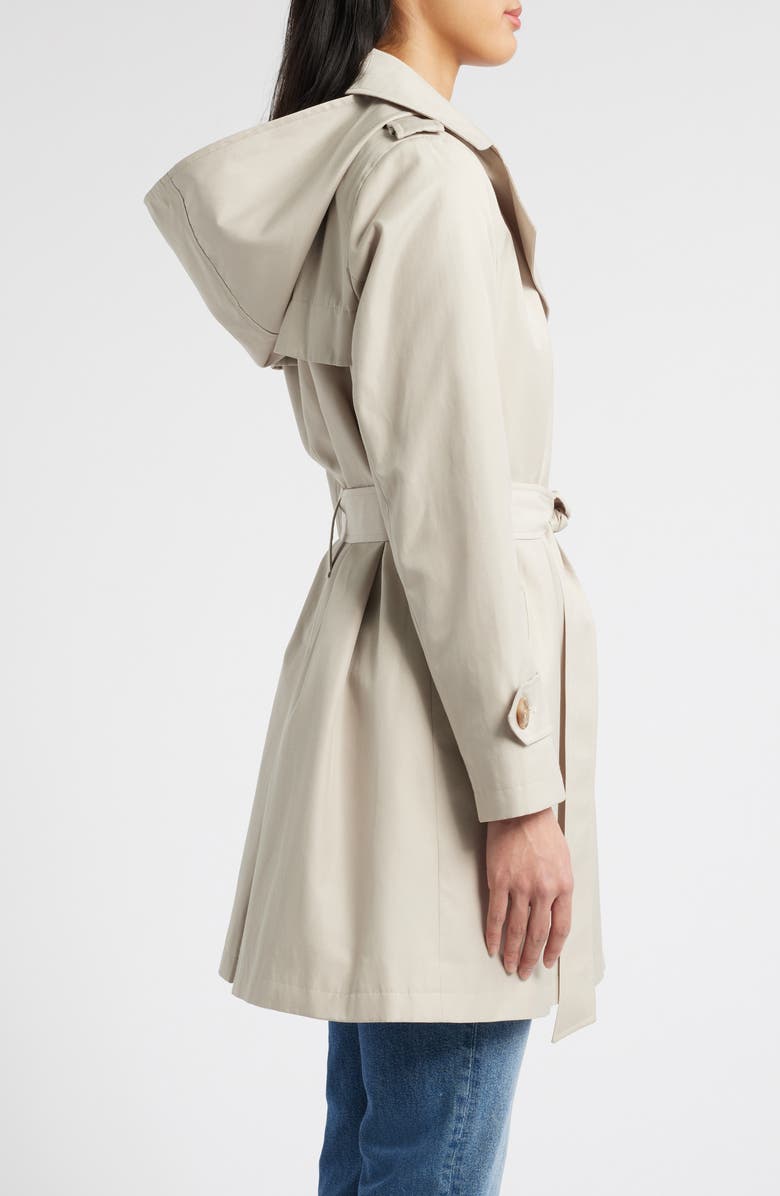 Sam Edelman DB Short Trench Coat, Alternate, color, Birch