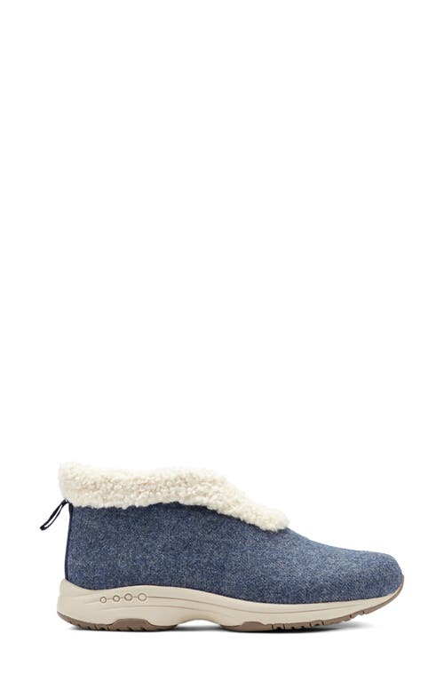 Easy Spirit Trepose Faux Shearling Lined Slipper In Blue