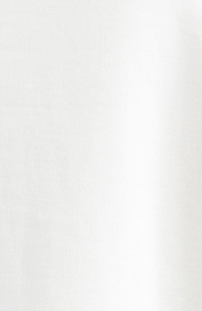 Moncler Hockey Appliqué Cotton Crewneck Sweatshirt, Alternate, color, Bright White