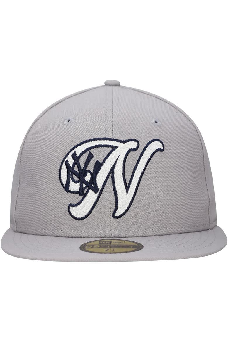 Men's New Era Gray New York Yankees  Duo Logo 2.0 59FIFTY Fitted Hat, Alternate, color, Gray