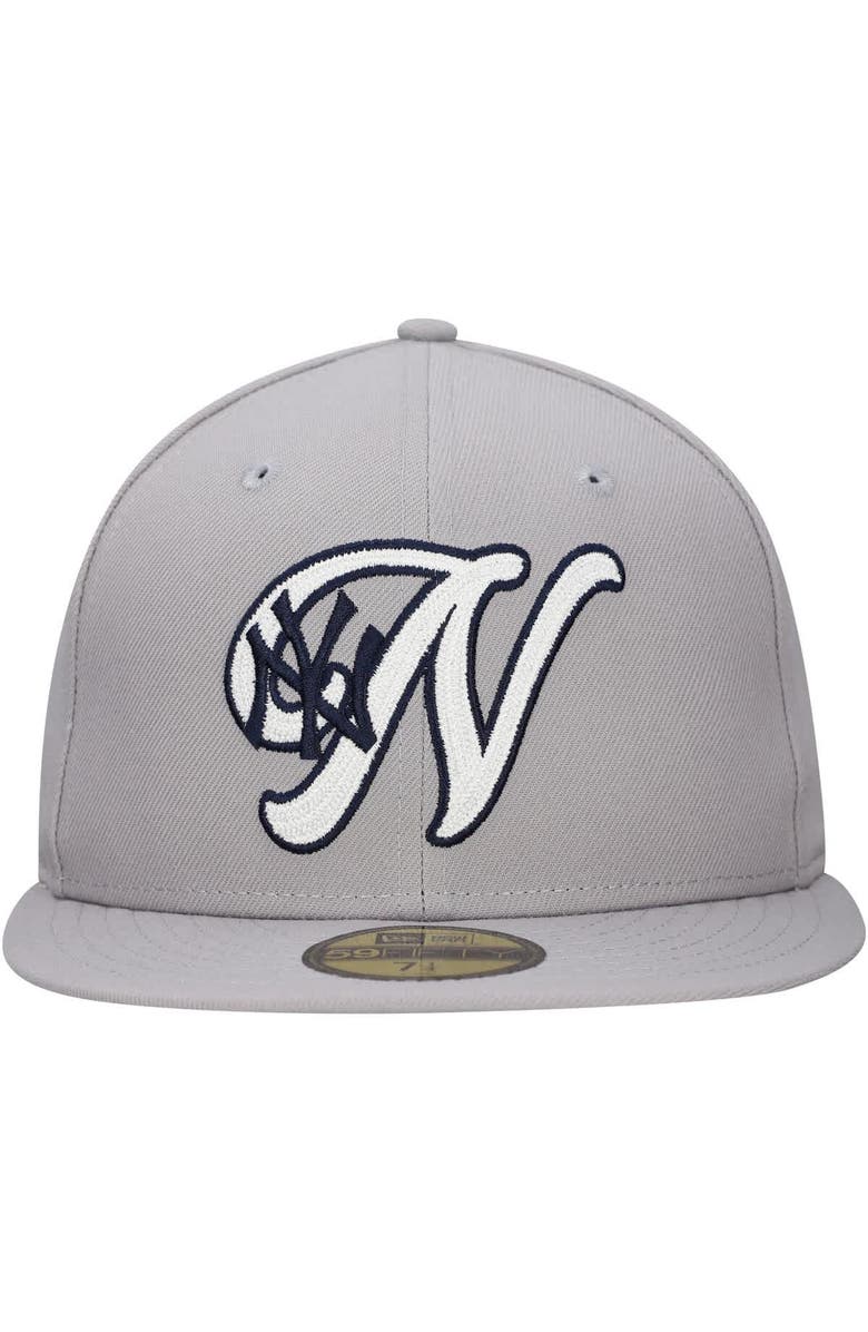 New Era Men's New Era Gray New York Yankees Duo Logo 2.0 59FIFTY Fitted Hat, Alternate, color, Gray