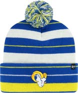 '47 Men's '47 Royal Los Angeles Rams Powerline Cuffed Knit Hat with Pom