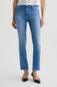 AG Mari Mid Rise Ankle Slim Straight Leg Jeans
