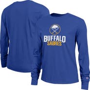 Champion Women's Champion Royal Buffalo Sabres Wordmark Lockup Long Sleeve T-Shirt