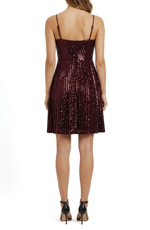 Lush Pleated Sequin Minidress In Multi