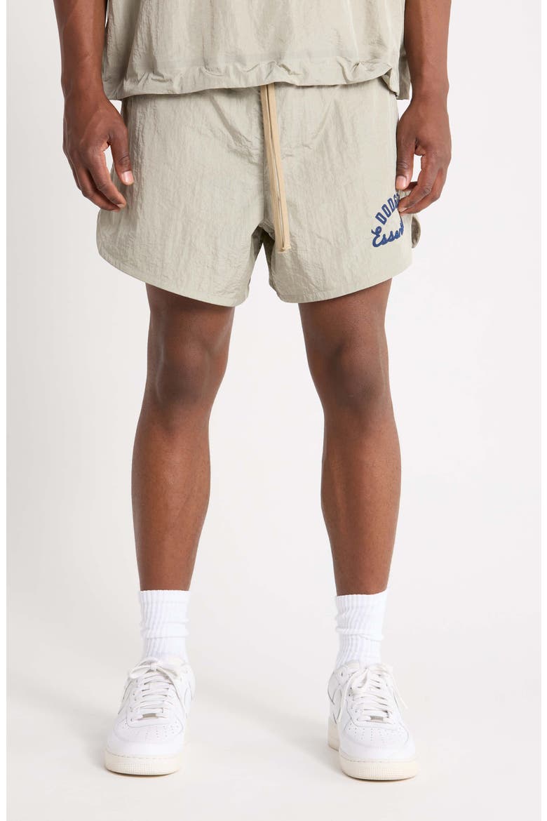 x MLB Dodgers Drawstring Gym Shorts, Main, color, SEAL