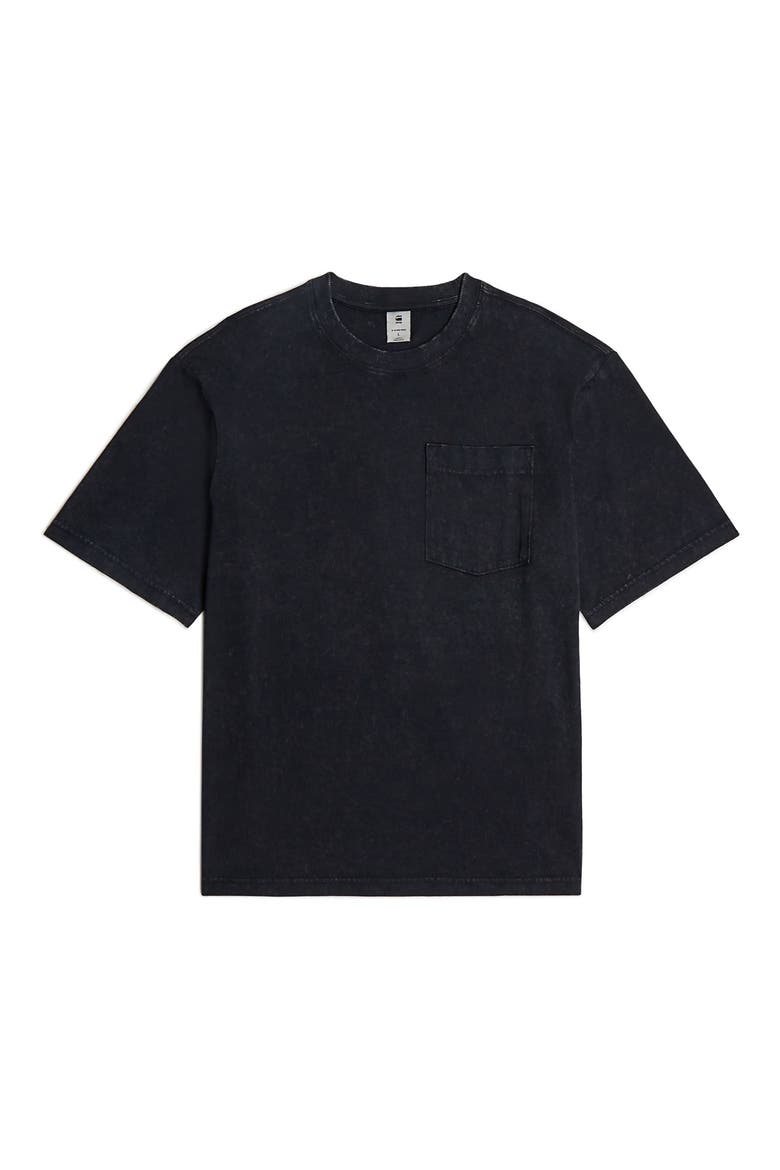 Acid Wash Boxy Fit Organic Cotton Pocket T-Shirt, Alternate, color, ACID DARK BLACK