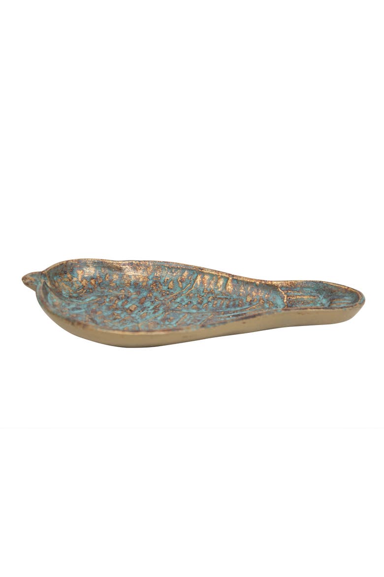 Abeline Patina Antique Trinket Tray Holder, Alternate, color, Blue