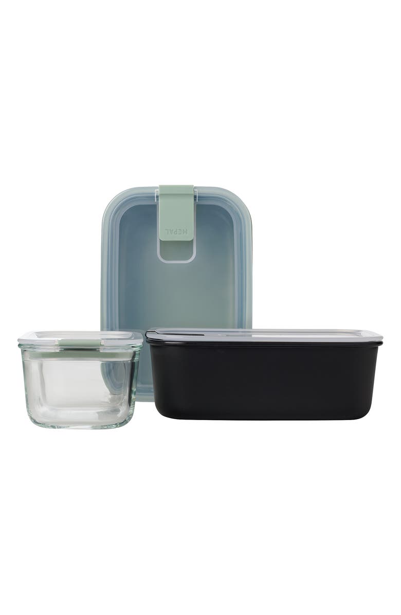 Mepal Easyclip Rectangular Lunch Box, Alternate, color, Black