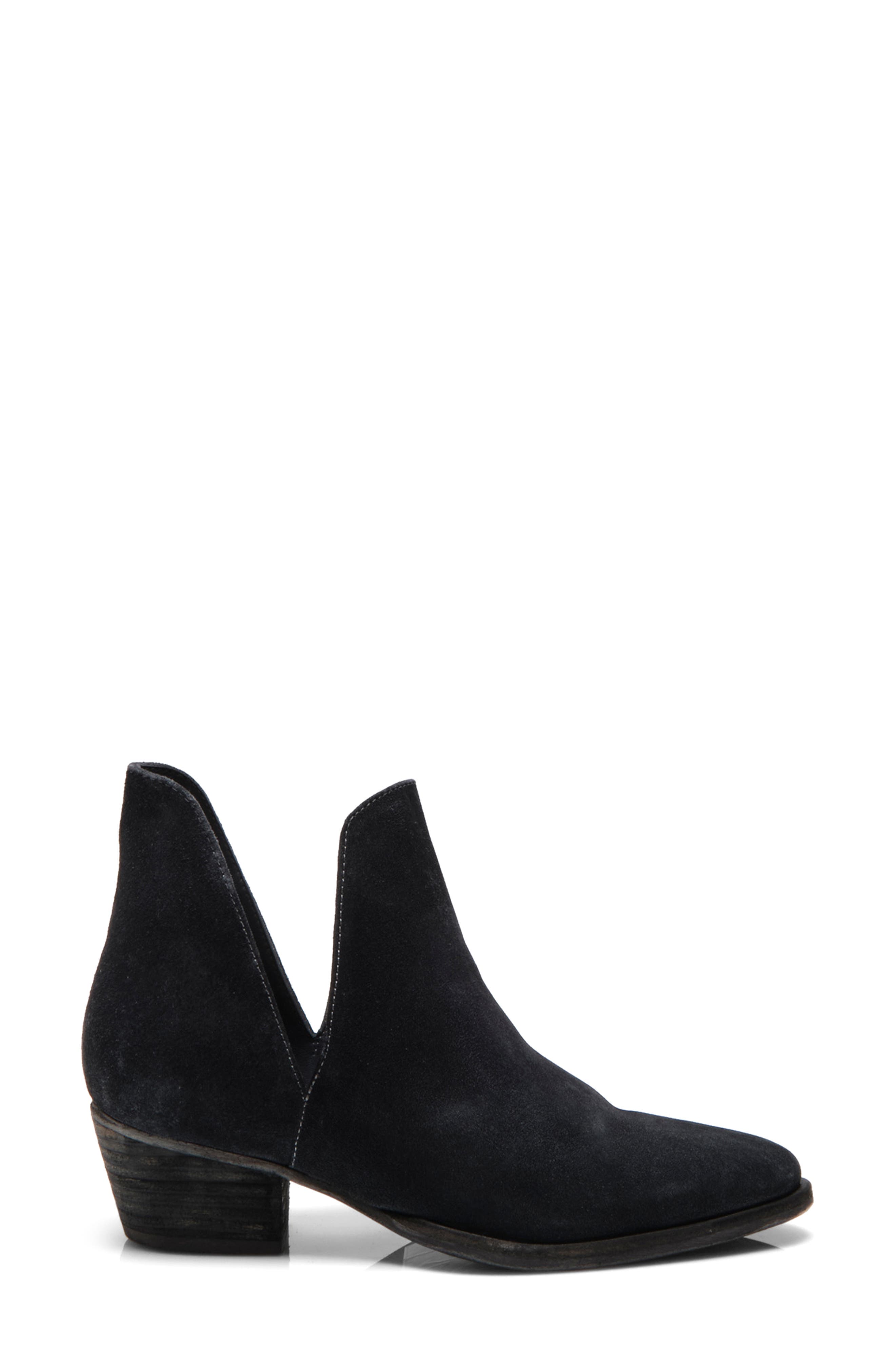 Charm Double-V Ankle Bootie, Alternate, color, SMOKE SUEDE