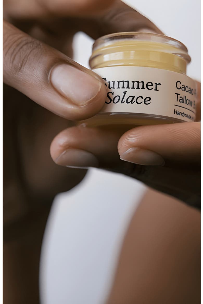 Cacao Rose Cuticle, Lip, and Brow Tallow Balm - Regenerative Tallow, Alternate, color, Light Beige