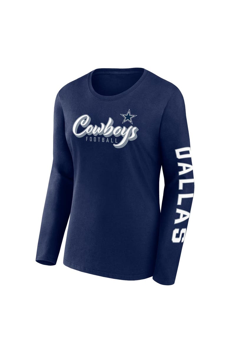 FANATICS Women's Fanatics Branded Navy/White Dallas Cowboys Two-Pack Combo Cheerleader T-Shirt Set, Alternate, color,
