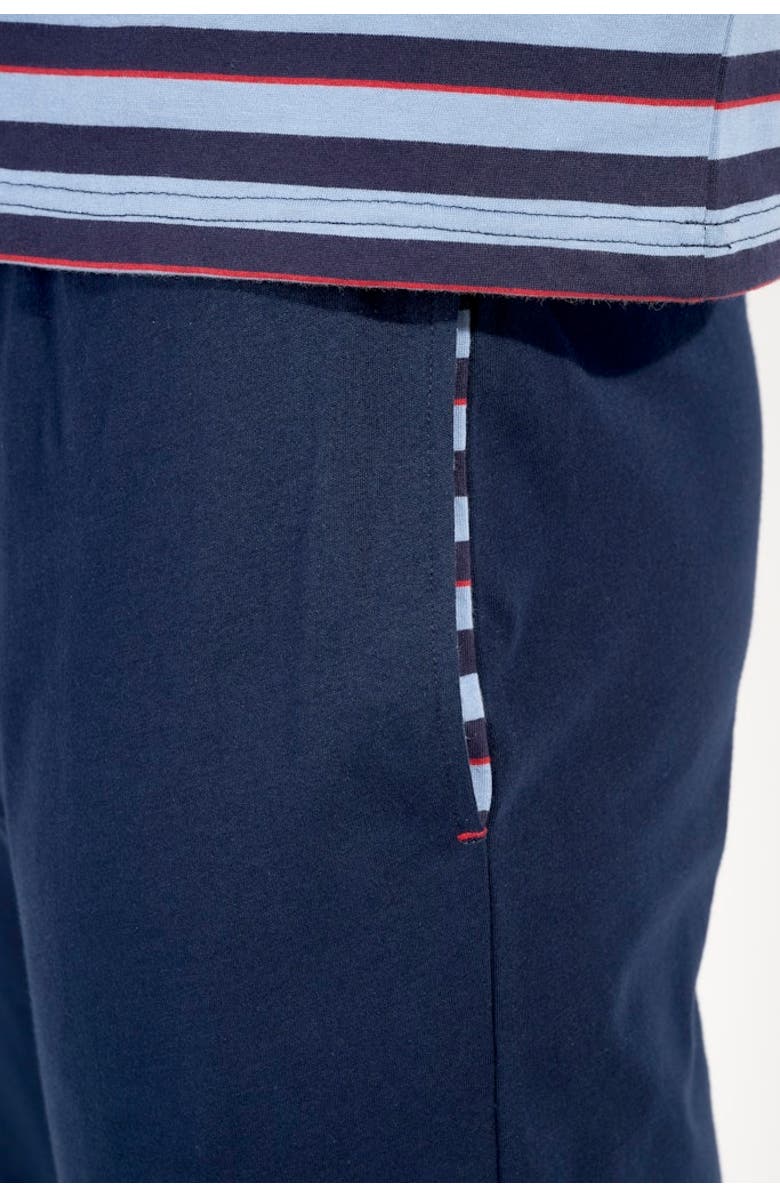 HOM Atlantic Long Pajama Set, Alternate, color, Blue Stripes