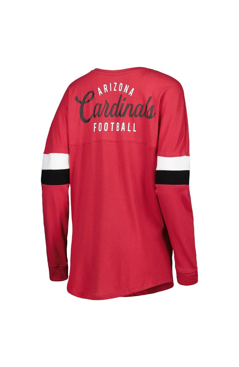 New Era Women's New Era Cardinal Arizona Cardinals Athletic Varsity Lightweight Lace-Up Long Sleeve T-Shirt, Alternate, color, Cardinal