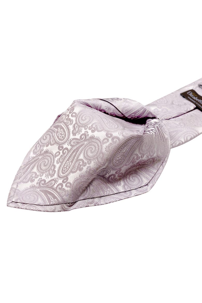 Soave - Extra Long Silk Jacquard Tie for Men, Alternate, color, Light Lavender