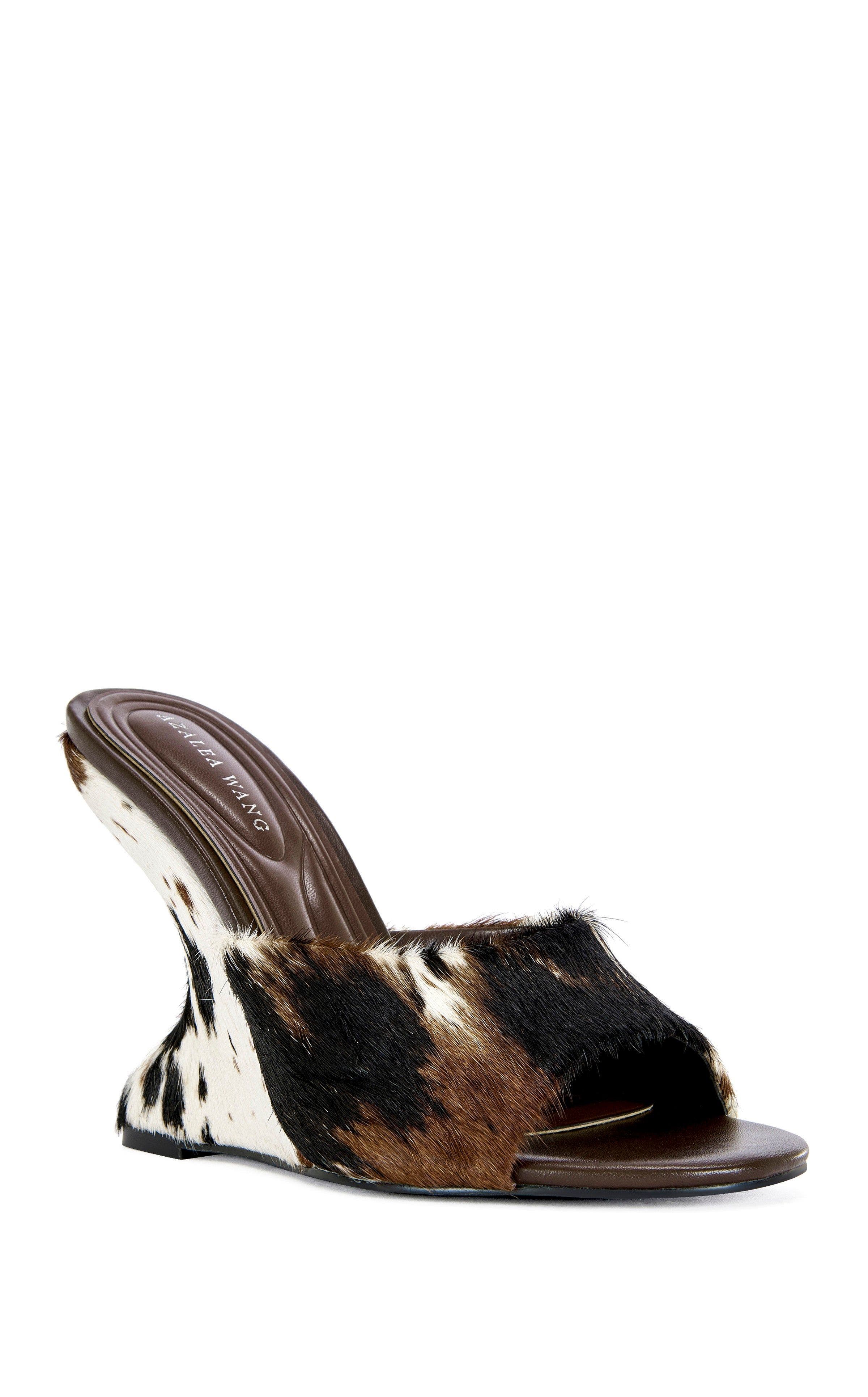 AZALEA WANG Vasa Wedge Sandal, Alternate, color, Cow