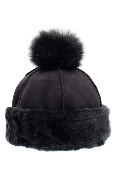 Faux Fur Trim Beanie