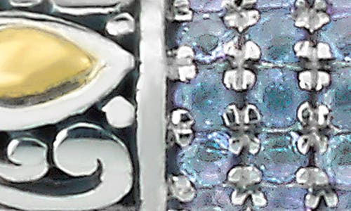 Samuel B. Sterling Silver & 18k Gold Pavé Aquamarine Pendant Necklace In Aquamarine
