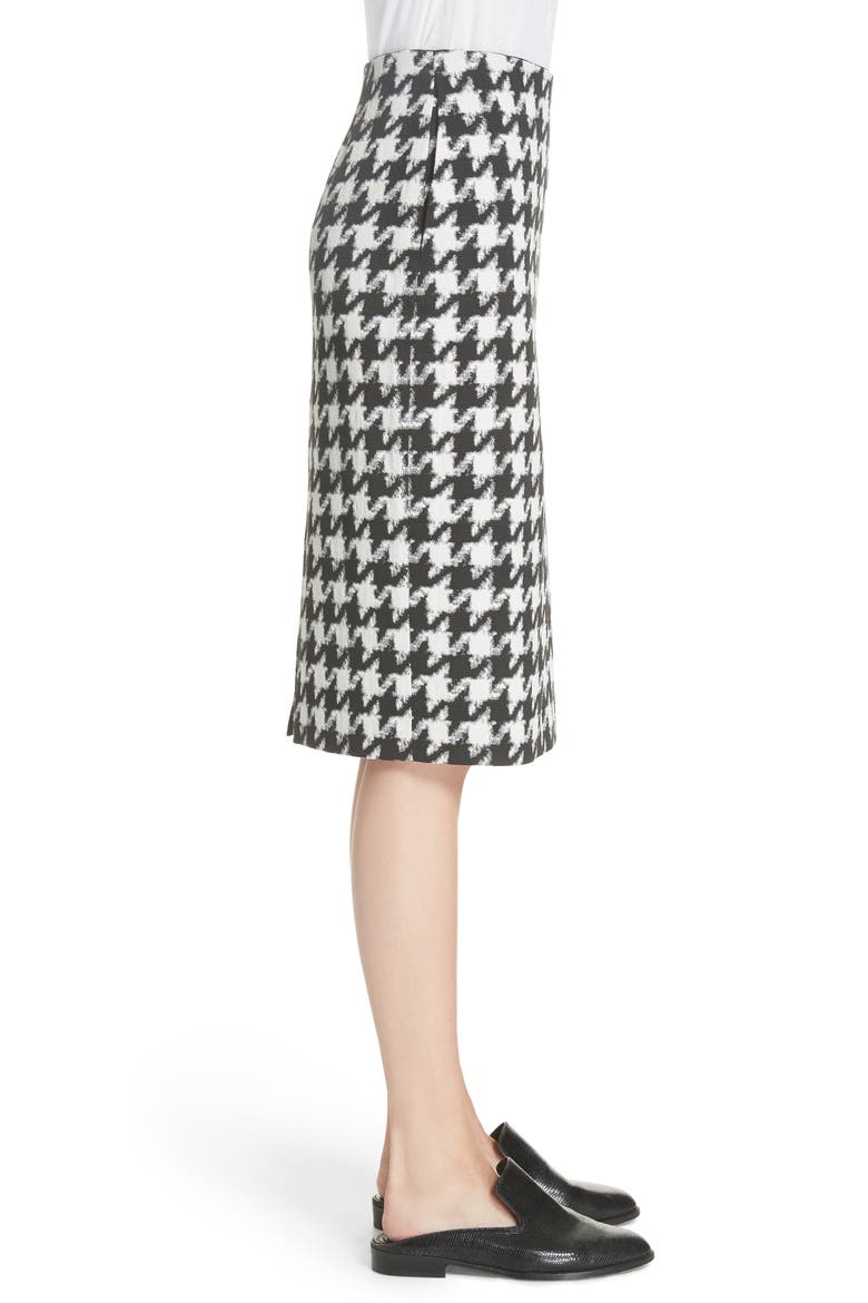 Riami Houndstooth Pencil Skirt, Alternate, color, BLACK/ WHITE