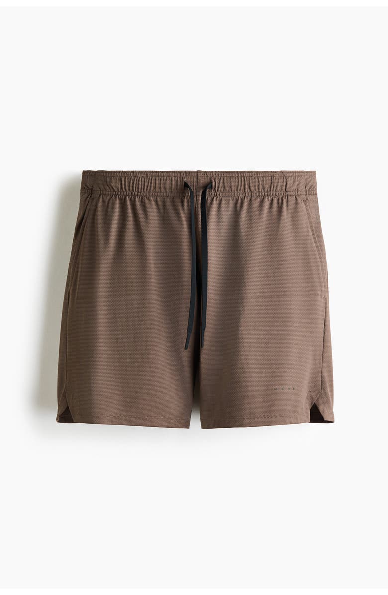 H&M Sports Shorts With Drymove, Main, color, Light Brown