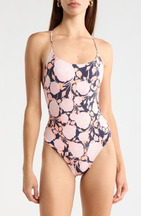 Rose Petals Luster One-Piece Swimsuit