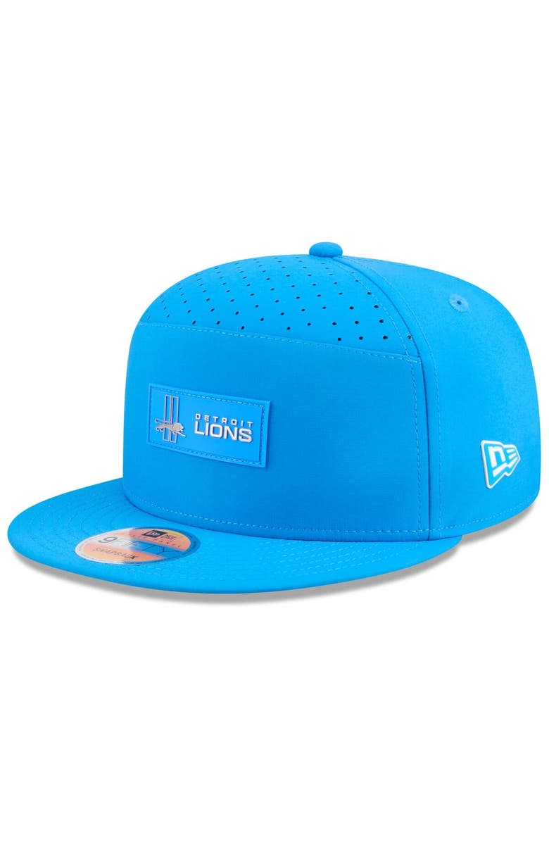 New Era Men's New Era Blue Detroit Lions 2025 Sideline Throwback Split Panel 9FIFTY Snapback Hat, Main, color, Blue