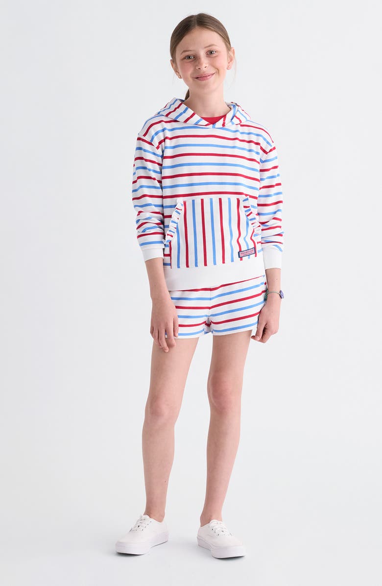 vineyard vines Kids' Dreamcloth Hoodie, Alternate, color, Red White Blue Stripe