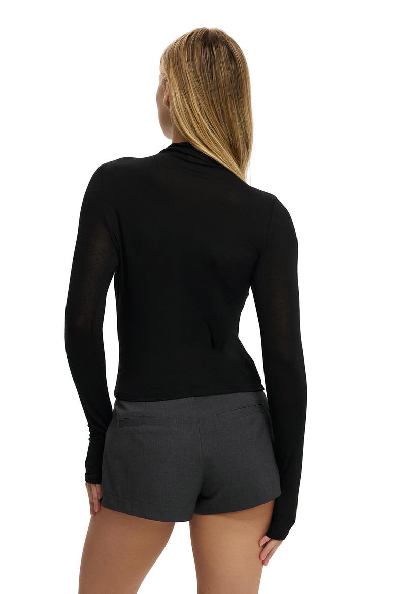 Women's Base Layer Mock Neck Long Sleeve, Alternate, color, Black