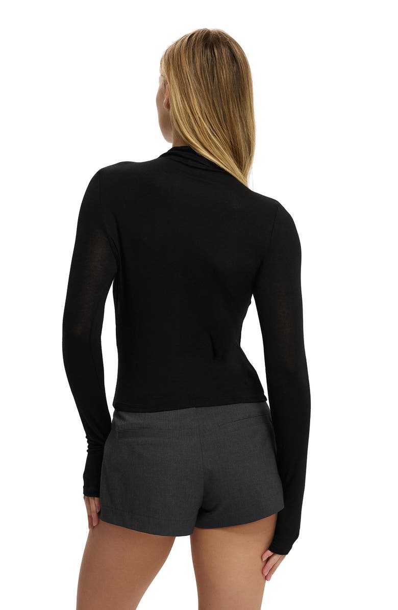 Cotton On Women's Base Layer Mock Neck Long Sleeve, Alternate, color, Black