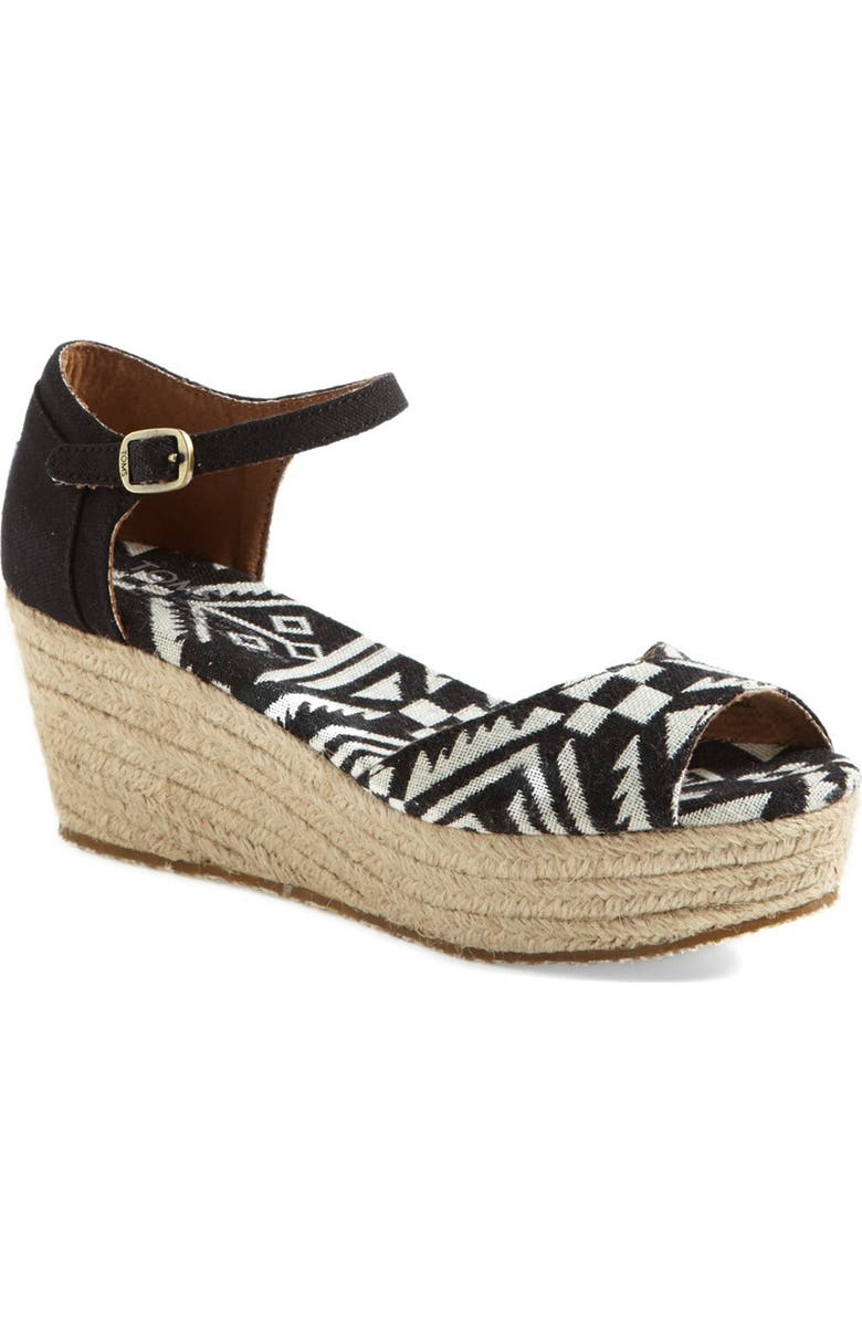TOMS Platform Wedge Sandal, Main, color,