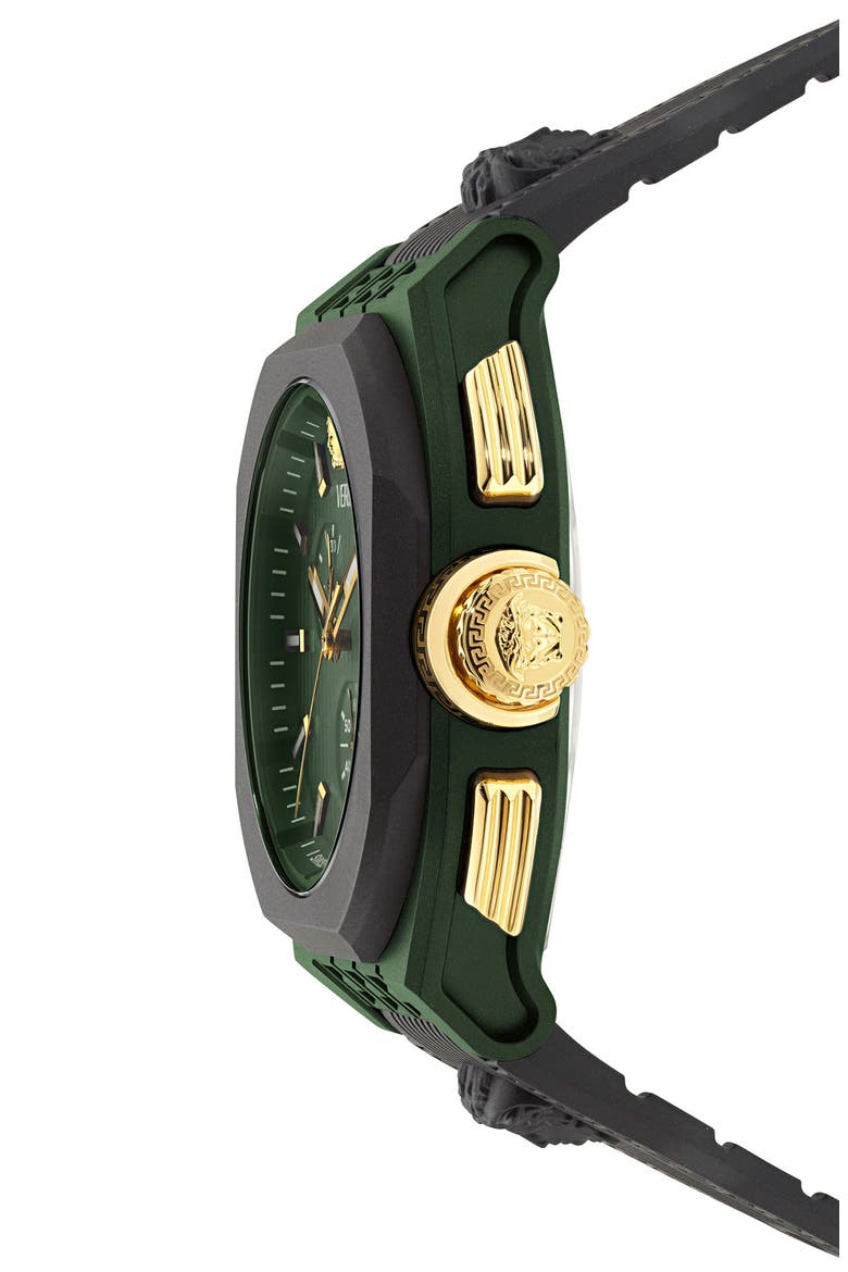 V-Legend Chronograph Ceramic Strap Watch, 44mm, Alternate, color, GREEN/ BLACK