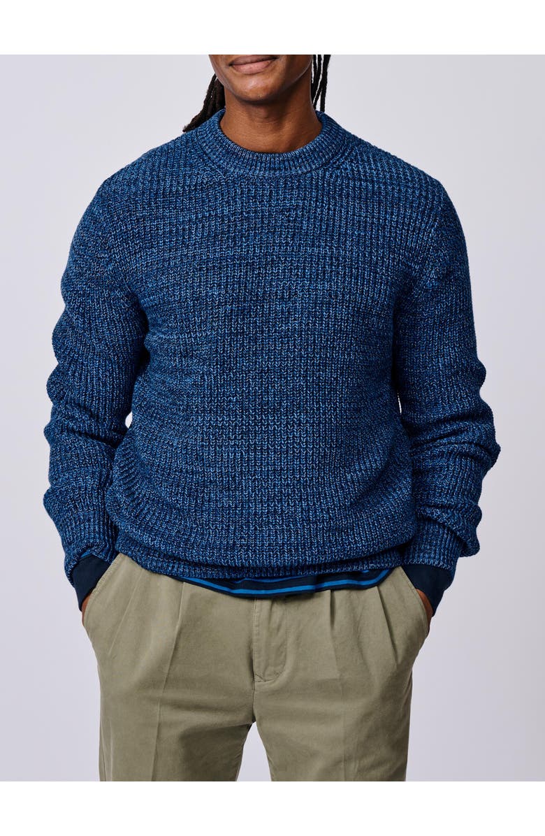 Aubin Martin Ribbed Crew Neck Sweater, Alternate, color, Blue Twist
